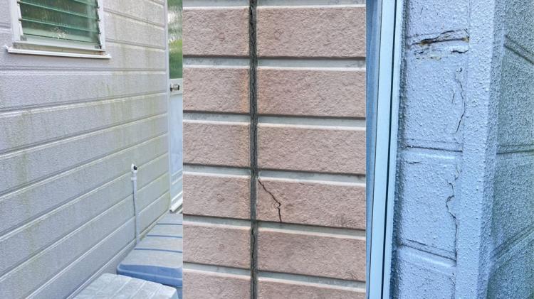 菊川市築15年以上戸建て住宅の外壁塗装前の写真