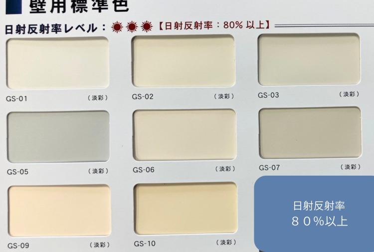 遮熱塗料による日射反射率を示す比較イメージ2