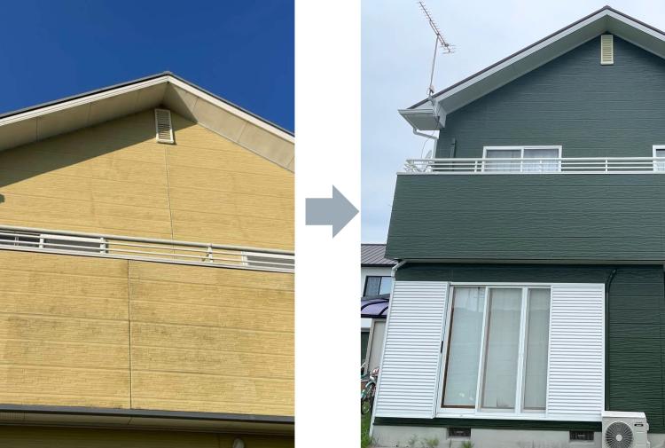 菊川市での外壁塗装ビフォーアフター事例2