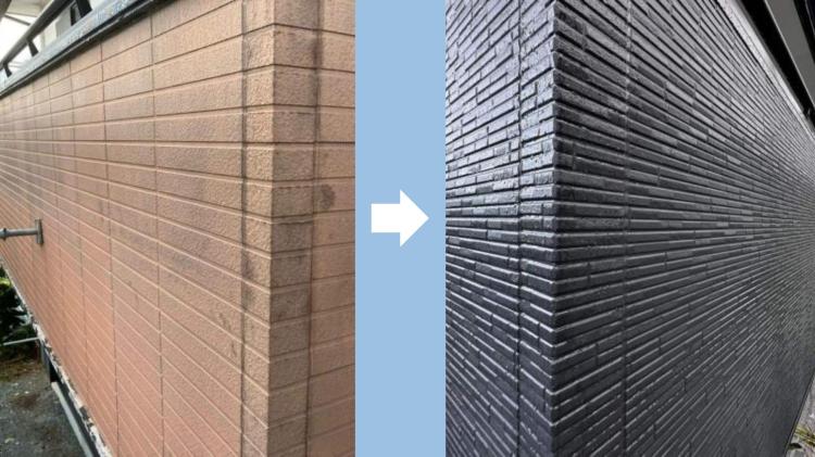 A様邸外壁リフォームの施工前後比較